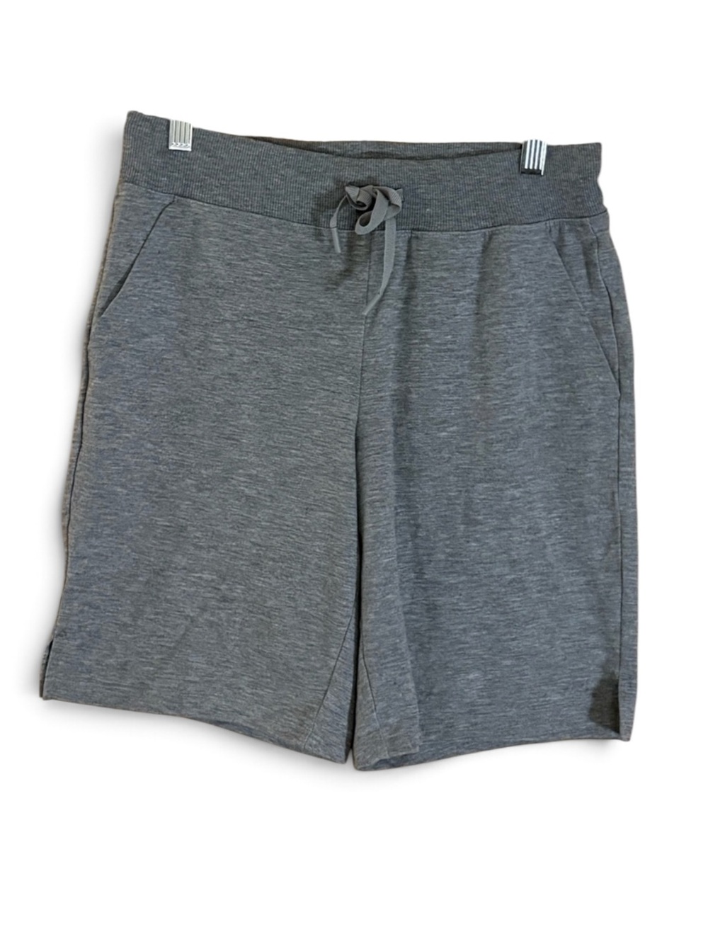 Athletic Works Gray Elastic Waist Drawstring Athletic Shorts